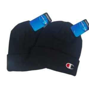 Champion Knit Cuffed Winter Beanie-Black