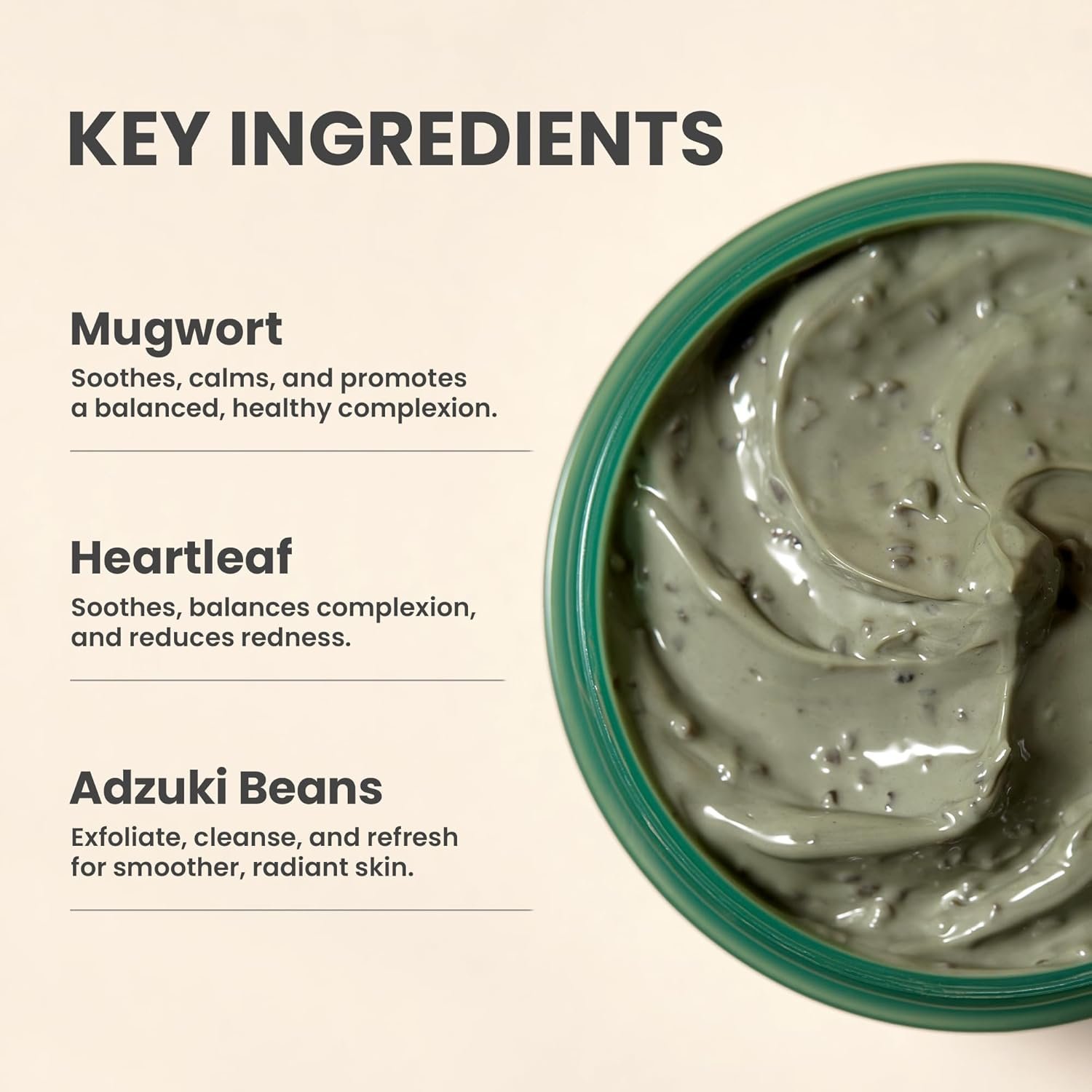 AXIS-Y Mugwort Pore Clarifying Wash Off Pack - Face Exfoliator Targets Clogged Pores, Whitehead & Blackhead Remover - Vegan Korean Skin Care Glass Skin Clay Mask - 3.38 fl. oz. - Image 3